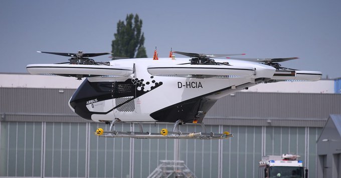 Táxis voadores são testados na Alemanha.